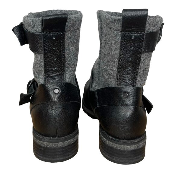 Woolrich Womens Boots Size 6.5 Leather Baltimore Harness Wool Dual Buckle - Picture 3 of 7